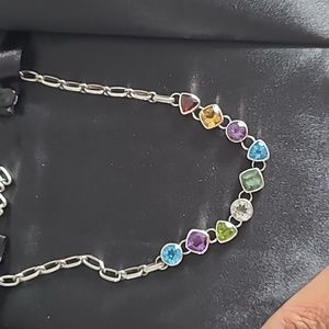 Multi-stone Sterling Silver Necklace